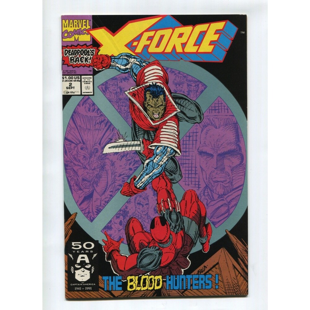 X-Force #2 Deadpool 2nd Appearance Marvel Comics 1991